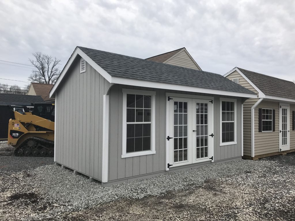 C14 – 10X18 Classic Quaker shown in Duratemp Siding with Optional (2 ...