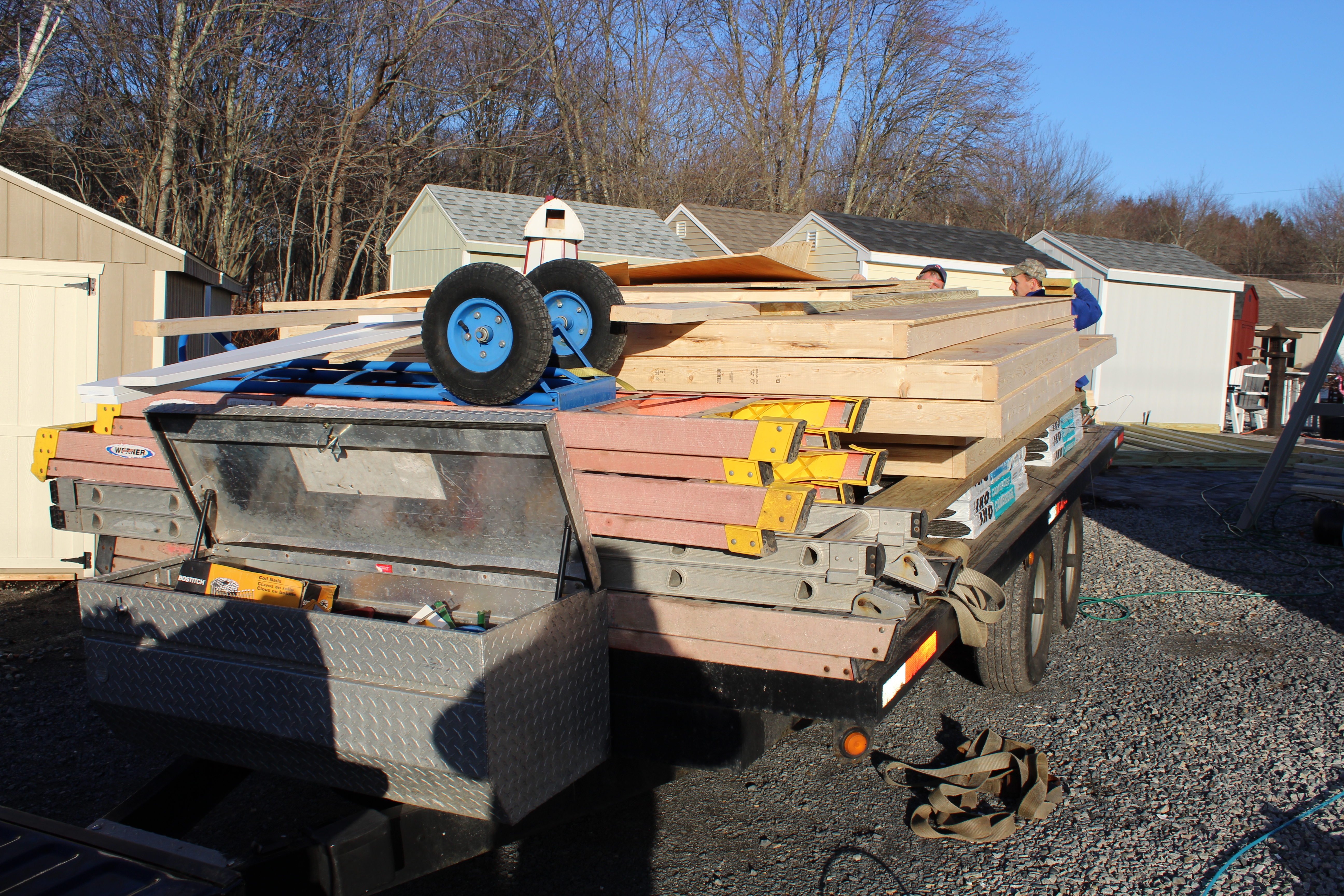 Materials for an On-Site Shed Build