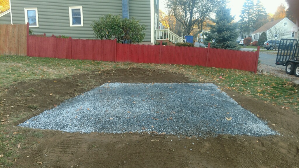 Rock Pad for Shed