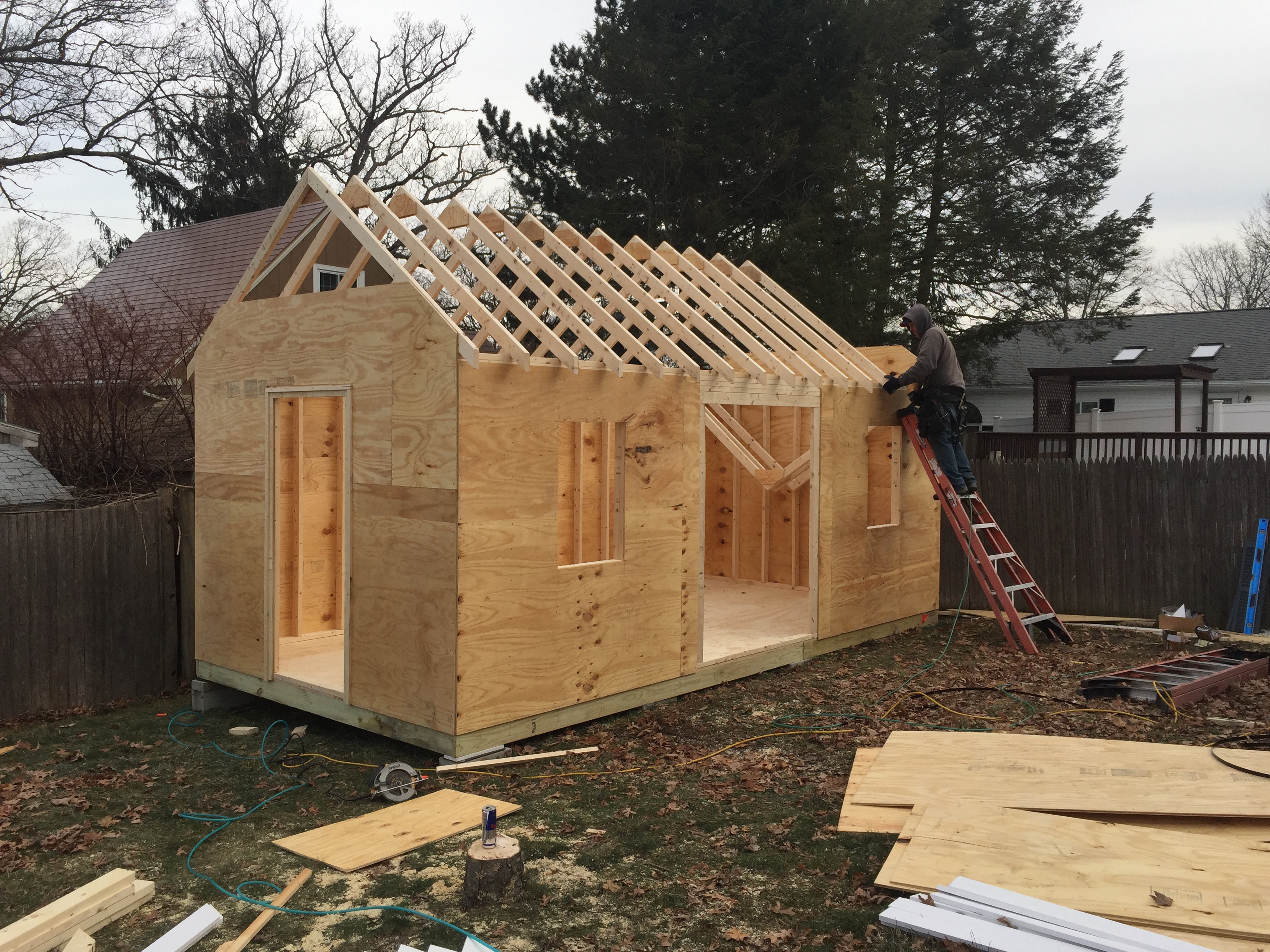 Constructing the Roof of a Shed