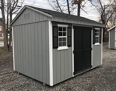 Stock Shed with Grey Siding