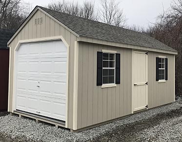 Traditional Shed with Brown Siding